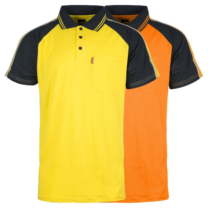 BAD® COTTON HI-VIS S/S POLO SHIRT - BAD WORKWEAR