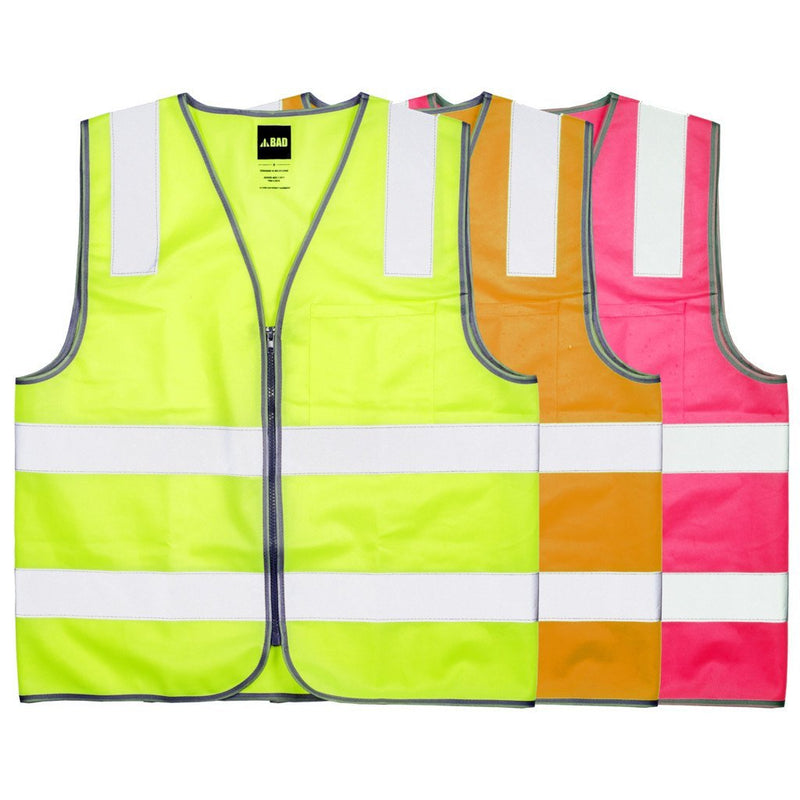 BAD® HI-VIS DAY/NIGHT ZIP SAFETY VEST - BAD WORKWEAR