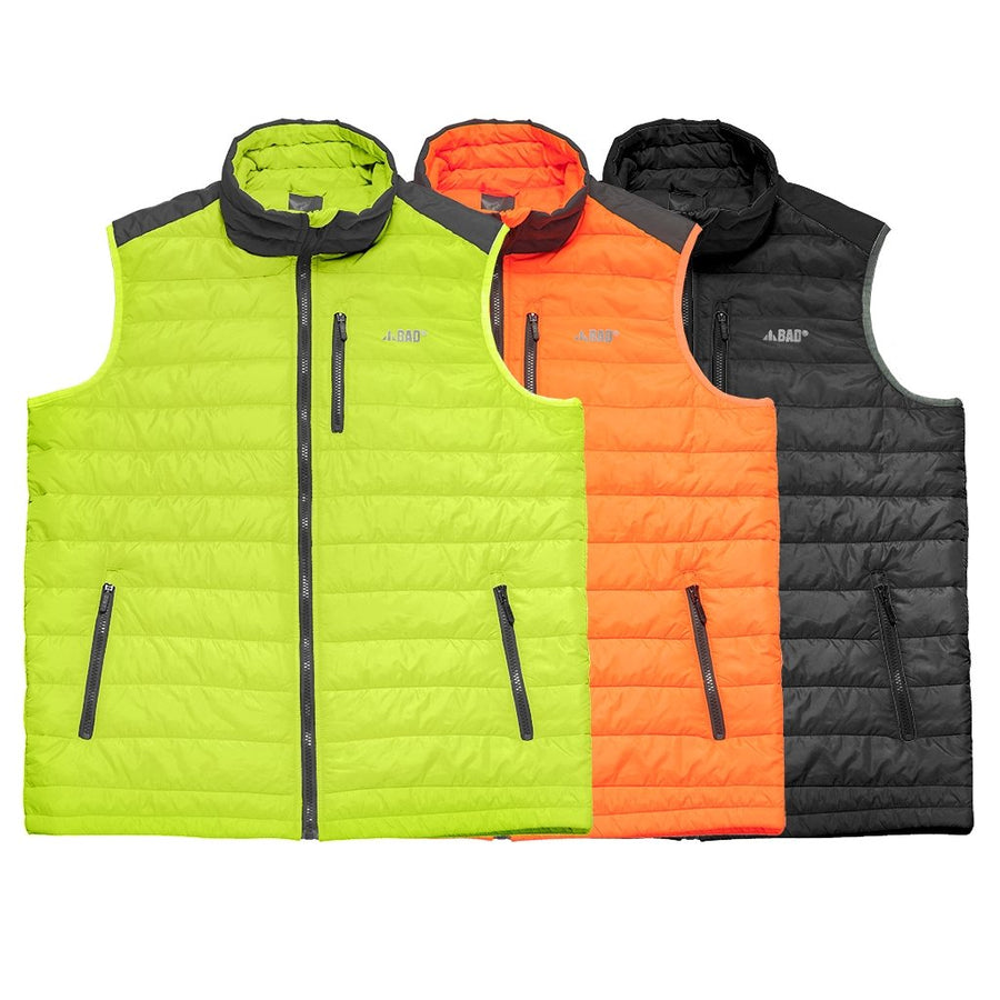 BAD® HI-VIS DOWN PUFFER VEST - BAD WORKWEAR