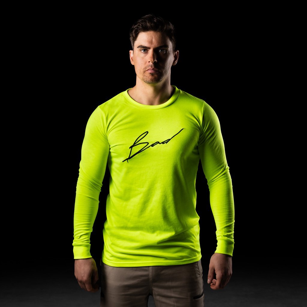 BAD SCRIPT™ HI-VIS L/S T-SHIRT - BAD WORKWEAR