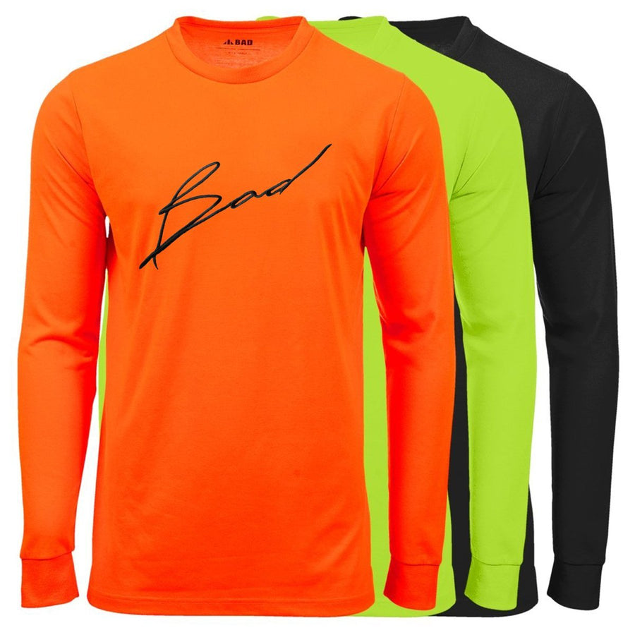BAD SCRIPT™ HI-VIS L/S T-SHIRT - BAD WORKWEAR