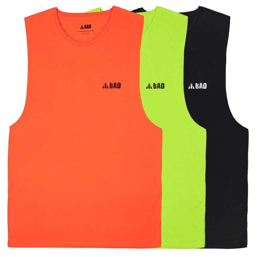 BAD® TRADEMARK HI-VIS SINGLET - BAD WORKWEAR