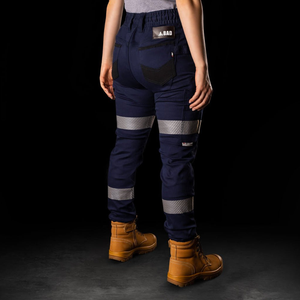 BAD WOMENS SAVIOUR™ CUFFED ELASTIC WAIST WORK PANTS WITH 3M TAPE - BAD WORKWEAR
