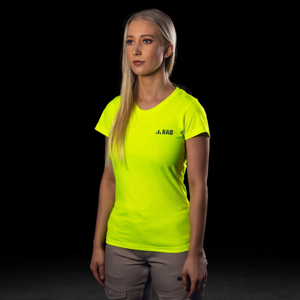 BAD® WOMENS TRADEMARK HI-VIS S/S T-SHIRT - BAD WORKWEAR