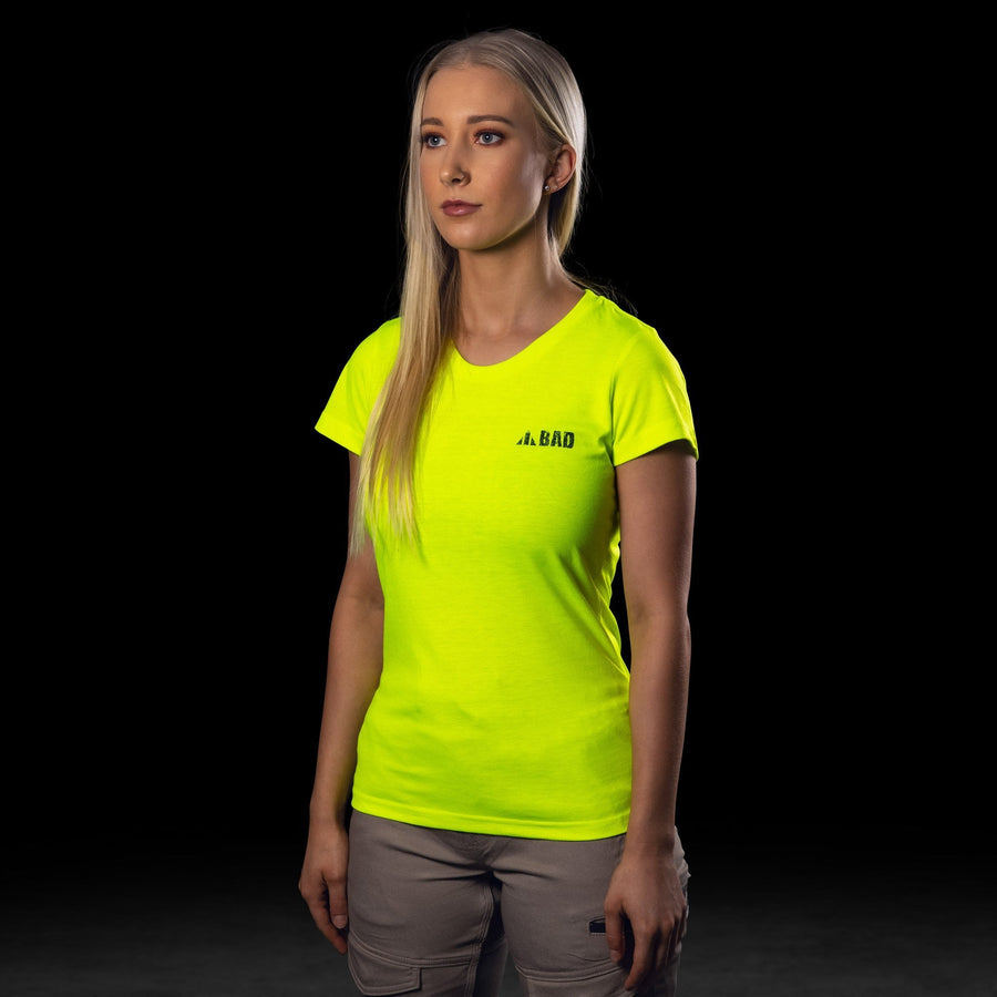 BAD® WOMENS TRADEMARK HI-VIS S/S T-SHIRT - BAD WORKWEAR