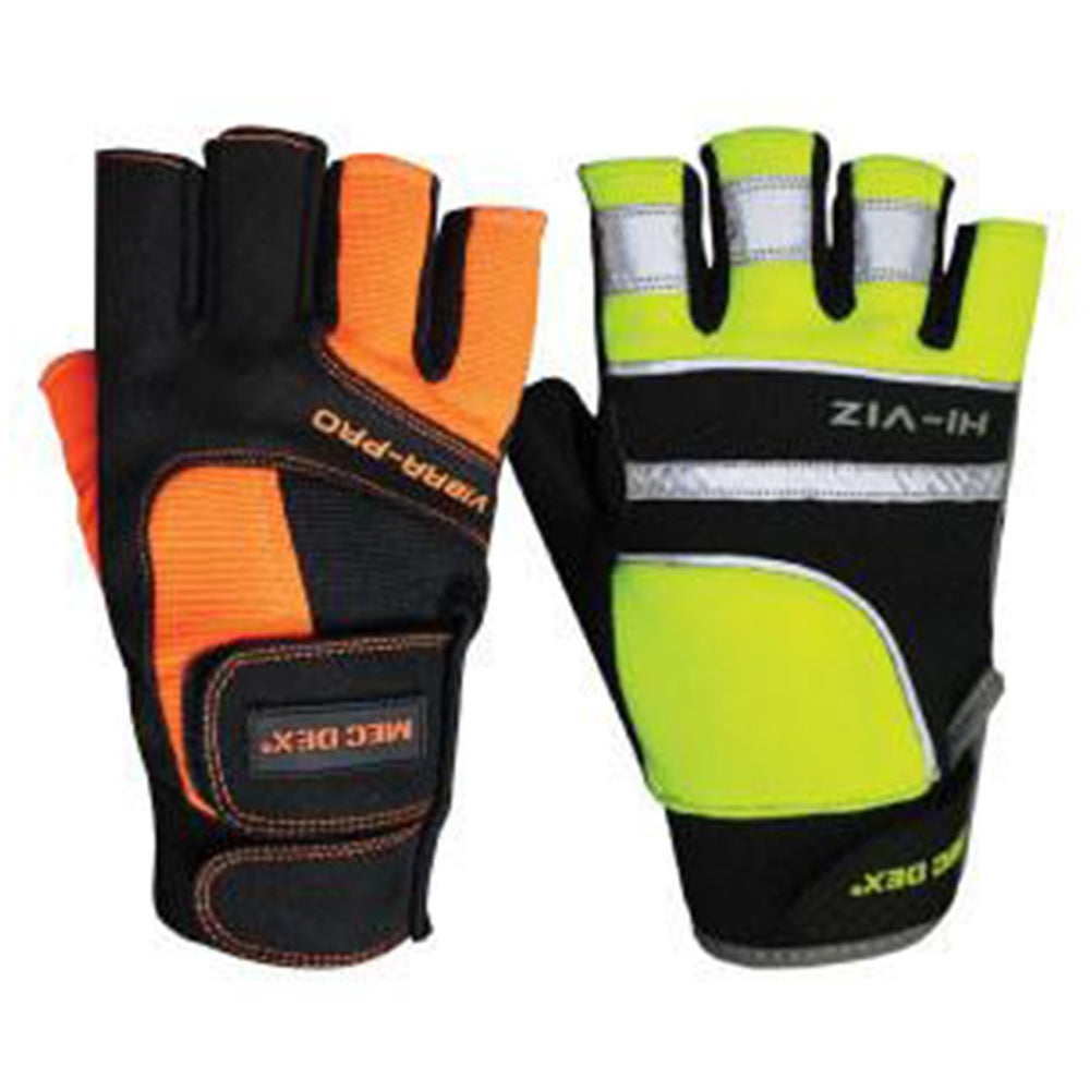 HI-VIS FINGERLESS WORK GLOVES - BAD WORKWEAR