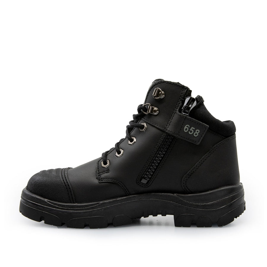 STEEL BLUE PARKES ZIP SIDE SAFETY WORK BOOTS 312658 - BAD WORKWEAR