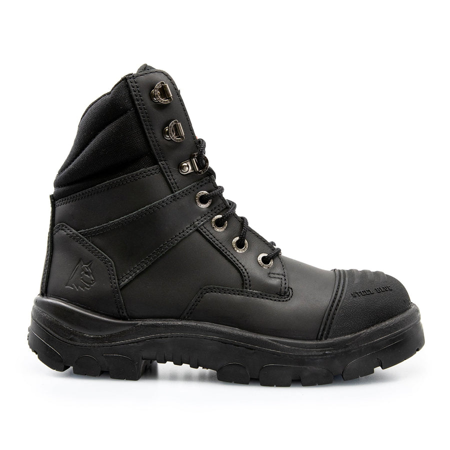 STEEL BLUE SOUTHERN CROSS ZIP SIDE SAFETY WORK BOOTS 312661 - BAD WORKWEAR